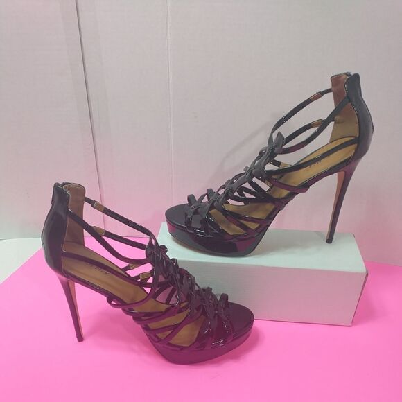 Hey Se Mey Black Patent Heels Size 43. Womens 11 - Picture 2 of 12